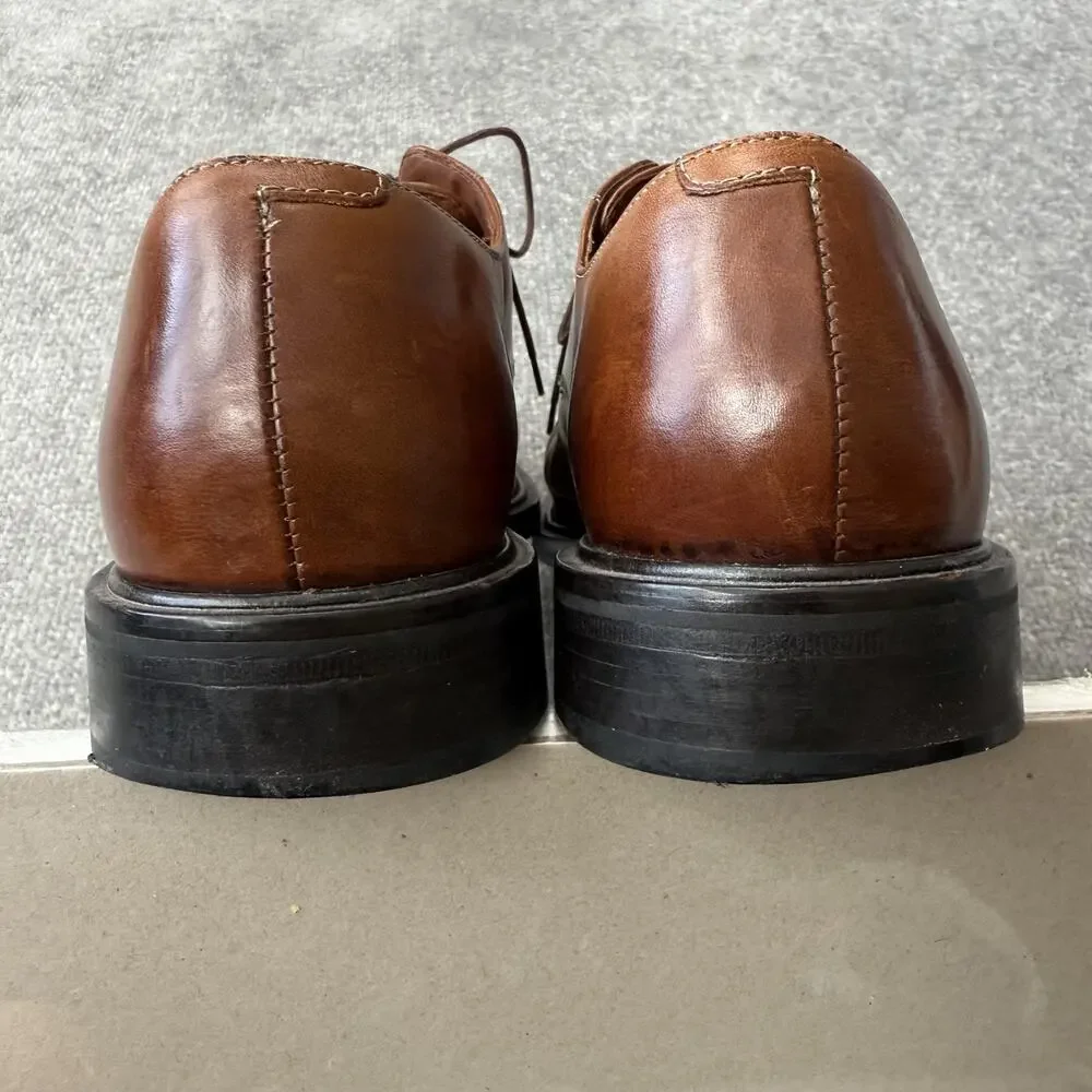 Cole Haan Shoes Mens Size 9.5 Brown Oxford Dress Air Apron Toe Leather